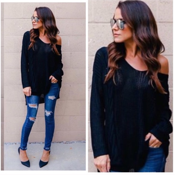 Last 1 New Cable Knit Cross Back Sweater M/L - Picture 6 of 8